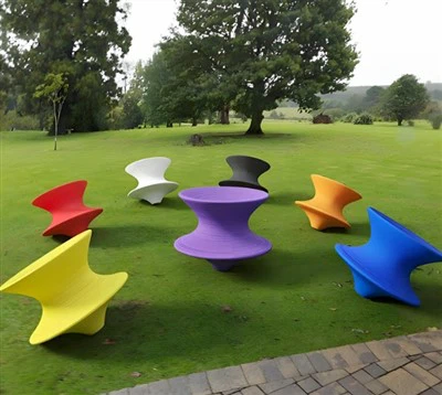 Kursi resin yang menyenangkan dan menyenangkan